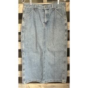 Vintage Billy Blues Long Denim Skirt Size 11/12 Medium Wash 90s Y2K